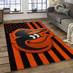 mlb baltimore orioles baseball team logo sport carpet rectangle area rug for living room dark room bor19