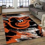 mlb baltimore orioles baseball team logo sport carpet rectangle area rug for living room dark room bor20