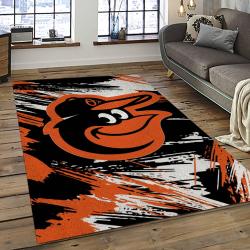 MLB Baltimore Orioles Baseball Team Logo Sport Carpet Rectangle Area Rug For Living Room BOR20