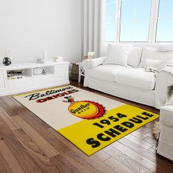 mlb baltimore orioles baseball team logo sport carpet rectangle area rug for living room light room bor08