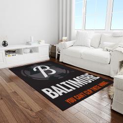 mlb baltimore orioles baseball team logo sport carpet rectangle area rug for living room light room bor10