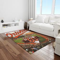 mlb baltimore orioles baseball team logo sport carpet rectangle area rug for living room light room bor14