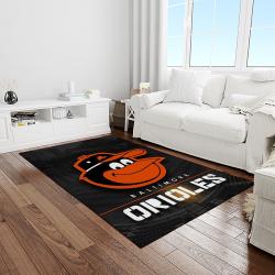 mlb baltimore orioles baseball team logo sport carpet rectangle area rug for living room light room bor15
