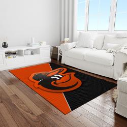 mlb baltimore orioles baseball team logo sport carpet rectangle area rug for living room light room bor18