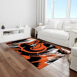 mlb baltimore orioles baseball team logo sport carpet rectangle area rug for living room light room bor20