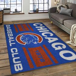 MLB Chicago Cubs Baseball Team Logo Sport Carpet Rectangle Area Rug For Living Room CAC03