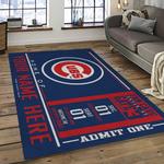 mlb chicago cubs baseball team logo sport carpet rectangle area rug for living room dark room cac08