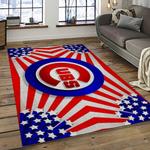 mlb chicago cubs baseball team logo sport carpet rectangle area rug for living room dark room cac15