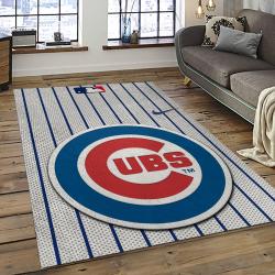 MLB Chicago Cubs Baseball Team Logo Sport Carpet Rectangle Area Rug For Living Room CAC20