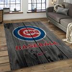 mlb chicago cubs baseball team logo sport carpet rectangle area rug for living room dark room cac28