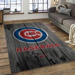 MLB Chicago Cubs Baseball Team Logo Sport Carpet Rectangle Area Rug For Living Room CAC28
