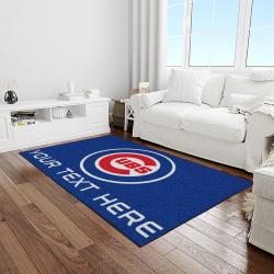 mlb chicago cubs baseball team logo sport carpet rectangle area rug for living room light room cac01