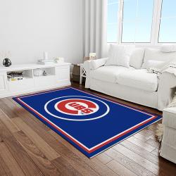 mlb chicago cubs baseball team logo sport carpet rectangle area rug for living room light room cac07