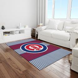 mlb chicago cubs baseball team logo sport carpet rectangle area rug for living room light room cac09