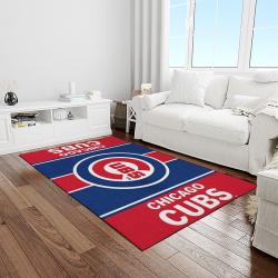 mlb chicago cubs baseball team logo sport carpet rectangle area rug for living room light room cac10