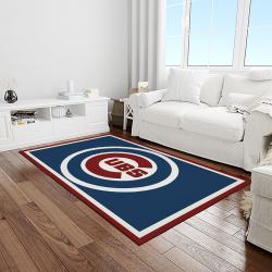 mlb chicago cubs baseball team logo sport carpet rectangle area rug for living room light room cac11