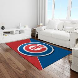 mlb chicago cubs baseball team logo sport carpet rectangle area rug for living room light room cac14
