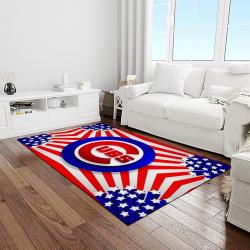 mlb chicago cubs baseball team logo sport carpet rectangle area rug for living room light room cac15