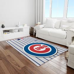 mlb chicago cubs baseball team logo sport carpet rectangle area rug for living room light room cac20