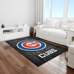 mlb chicago cubs baseball team logo sport carpet rectangle area rug for living room light room cac22