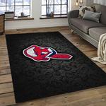 mlb cleveland indians baseball team logo sport carpet rectangle area rug for living room dark room ci1