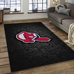 MLB Cleveland Indians Baseball Team Logo Sport Carpet Rectangle Area Rug For Living Room CI1