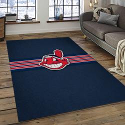 MLB Cleveland Indians Baseball Team Logo Sport Carpet Rectangle Area Rug For Living Room CI11