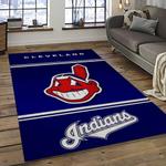 mlb cleveland indians baseball team logo sport carpet rectangle area rug for living room dark room ci13
