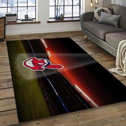 MLB Cleveland Indians Baseball Team Logo Sport Carpet Rectangle Area Rug For Living Room CI14