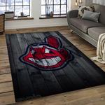 mlb cleveland indians baseball team logo sport carpet rectangle area rug for living room dark room ci16