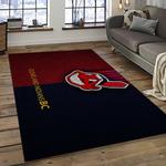 mlb cleveland indians baseball team logo sport carpet rectangle area rug for living room dark room ci17