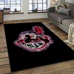 mlb cleveland indians baseball team logo sport carpet rectangle area rug for living room dark room ci18