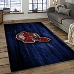 mlb cleveland indians baseball team logo sport carpet rectangle area rug for living room dark room ci23