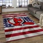 mlb cleveland indians baseball team logo sport carpet rectangle area rug for living room dark room ci24