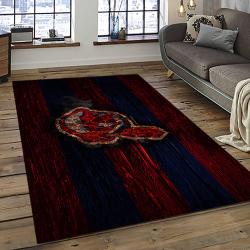 MLB Cleveland Indians Baseball Team Logo Sport Carpet Rectangle Area Rug For Living Room CI26
