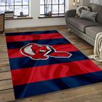 mlb cleveland indians baseball team logo sport carpet rectangle area rug for living room dark room ci27