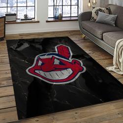 MLB Cleveland Indians Baseball Team Logo Sport Carpet Rectangle Area Rug For Living Room CI3