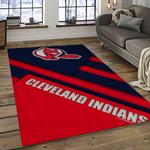 mlb cleveland indians baseball team logo sport carpet rectangle area rug for living room dark room ci35
