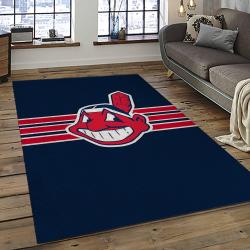 MLB Cleveland Indians Baseball Team Logo Sport Carpet Rectangle Area Rug For Living Room CI37