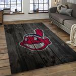 mlb cleveland indians baseball team logo sport carpet rectangle area rug for living room dark room ci43