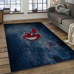 mlb cleveland indians baseball team logo sport carpet rectangle area rug for living room dark room ci44