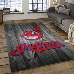 MLB Cleveland Indians Baseball Team Logo Sport Carpet Rectangle Area Rug For Living Room CI45