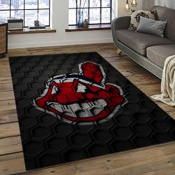 MLB Cleveland Indians Baseball Team Logo Sport Carpet Rectangle Area Rug For Living Room CI7