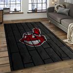 mlb cleveland indians baseball team logo sport carpet rectangle area rug for living room dark room ci8