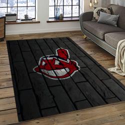 MLB Cleveland Indians Baseball Team Logo Sport Carpet Rectangle Area Rug For Living Room CI8