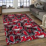 mlb cleveland indians baseball team logo sport carpet rectangle area rug for living room dark room ci9