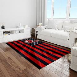 mlb cleveland indians baseball team logo sport carpet rectangle area rug for living room light room ci19