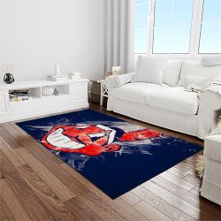 mlb cleveland indians baseball team logo sport carpet rectangle area rug for living room light room ci25