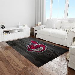 mlb cleveland indians baseball team logo sport carpet rectangle area rug for living room light room ci43