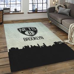 NBA Brooklyn Nets Rectangle Rug Personalized Non-Slip Carpet Gift For Basketball Fans BRN13